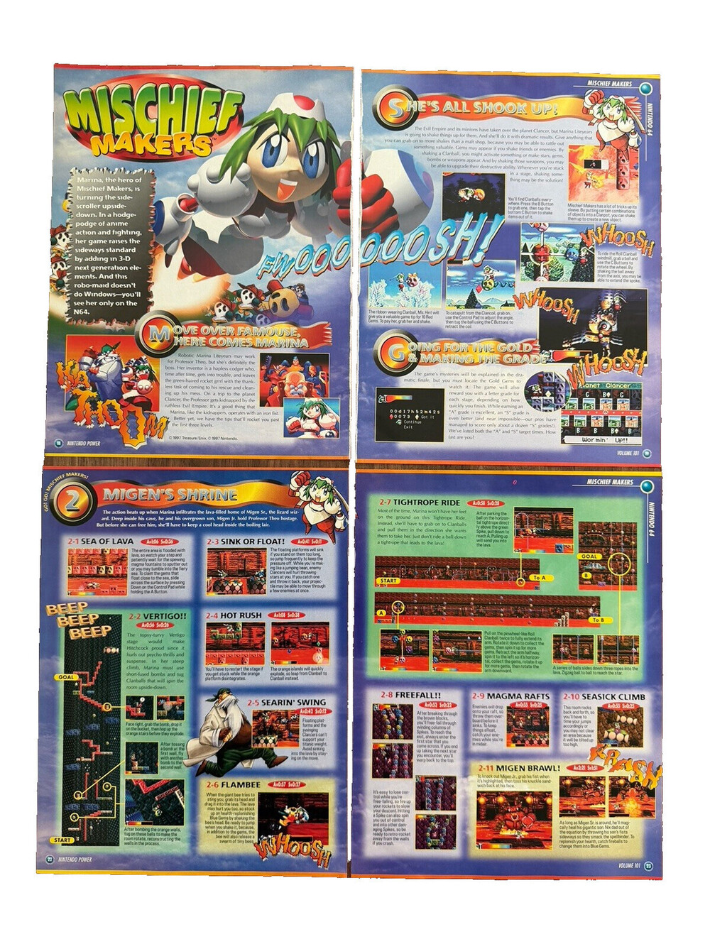 Mischief Makers Nintendo N64 Print Ad Promo Art Retro Video Game